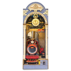 Robotime Rolife US Warehouse <strong>3D</strong> Wooden DIY Miniature House Book End TGB04 Time Travel Assemble Toys <strong>Bookends</strong> - Product Image 1