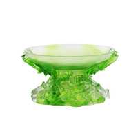 Cercle en verre cristal fait main, motif végétal, cadeaux haut de gamme pour salon, bureau, style ethnique créatif