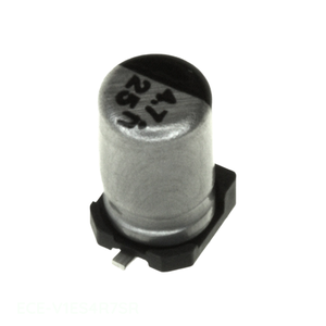 ตัวแทนจำหน่ายอย่างเป็นทางการ ตัวเก็บประจุแบบติดบนพื้นผิว CAP ALUM 4.7UF 20% 25V SMD ECE-V1ES4R7SR 4.7 uF - Product Image 1