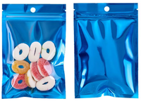 Sacs en plastique mylar personnalisables pochette debout zip-lock PE emballage avec fenêtre pour bonbons alimentaires
