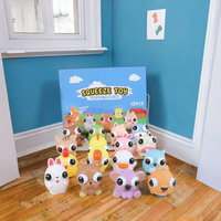 Nouveau Jouet de Décompression en Plastique pour Enfants, Figurine Animal Mignonne aux Yeux Écarquillés, Jouet à Presser Anti-Stress avec Fonction Sonore, Vente en Gros