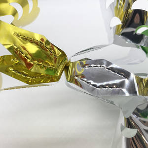 Guirlande de Noël en paillettes pliables, extensible, colorée, à motifs floraux, incurvée, creuse, pour décorations de fêtes - Product Image 3