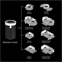 Spots encastrés LED en aluminium anti-éblouissement de haute qualité 20W, double éclairage haut/bas, sans cadre, Ra90 IP20, garantie 3 ans