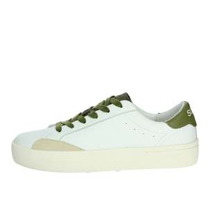 Sneakers da Uomo Sun68 Bianche e Verdi Z35140 Scarpe di Tela alla Moda - Product Image 1