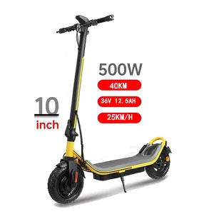 China Supplier E Scooter 36 v 500w 50 Km Long Range 25 Kmh Lithium 12.5ah 10in Vacuum Tyre Electric Scooter