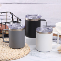 Layanan OEM Ember Travel Mug Lapisan Bubuk Stainless Steel Tumbler Mug Kopi Perjalanan dengan Tutup