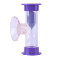 Timer Jam Pasir Modern Buatan Tangan dengan Suction Cup ABS - 1-3 Menit Tahan Guncangan Portabel Ringan Tempat Sikat Gigi Anak