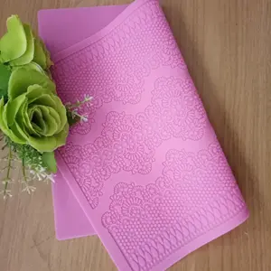 Stuoia professionale del merletto dello zucchero del modello di fiore in rilievo 3d del forno nuova muffa del fondente strumenti di decorazione della torta della muffa del silicone del fondente - Product Image 1