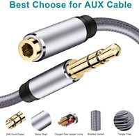 3,5mm Stereo-Audio kabel 24 Karat vergoldetes Aux-Kopfhörer kabel mit männlicher Buchse 2 Jahre Garantie Audio-Video-Buchse Verlängerung kabel 2 Jahre