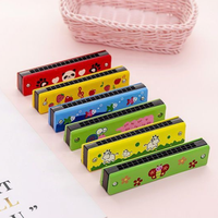 High Quality 16 Holes Kids Mouth Organ & Harmonica Cute Educational Toy Wood & Plastic Musical Instrument