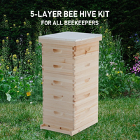 Neuer 5-Schichtiger Kompletter Langstroth Bienenstock 10-Rahmen Wachsbeschichteter Holz-Bienenstock Starter-Set Apicultura Rahmen Nicht Inbegriffen