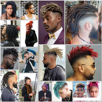 12 pouces Noir # 27 Couleurs Cheveux Humains Brésiliens Remy Faits Main pour Tresses, Crochets et Dreadlocks – Locks de 0,6 cm, 100g en Stock