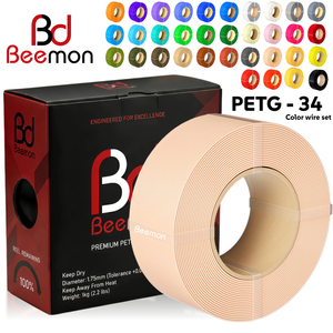 เส้นพลาสติก PETG ยี่ห้อ BEEMON ขนาด 1.75 มม. น้ำหนัก 1 กก. (2.2 ปอนด์) ความแม่นยำของขนาด +/-0.02 มม. สำหรับเครื่องพิมพ์ 3 มิติแบบ FDM ได้รับการรับรองมาตรฐาน CE ROHS อุณหภูมิการพิมพ์ 220-240 องศาเซลเซียส - Product Image 1