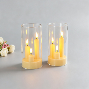 Pin hoạt động Flameless Led người giữ ngọn nến với nhấp nháy 3D Ngọn lửa thân thiện với môi Gel sáp vật liệu cho trang trí nội thất - Product Image 3