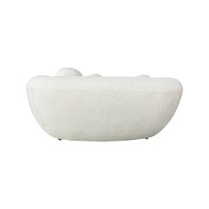 Canapé courbé blanc de luxe de style européen contemporain S1030 à deux places avec structure en bois massif pour salon de villa - Product Image 6