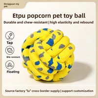 Nouveau type de balle jouet pour animaux de compagnie en ETPU, jouet pop-corn résistant aux morsures, aide les chiens à se nettoyer les dents, nettoie leurs dents et est très élastique