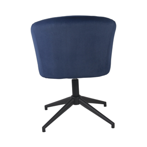 Silla de Oficina Carlford de Terciopelo Azul Oscuro Anji OEM, Diseño Moderno, Muebles Comerciales Antiguos para Sala de Estar - Product Image 4