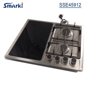Piano Cottura elettrico A Infrarossi e Gas Combi 4 bruciatore in acciaio inox Piano Cottura A Gas Elettrico SSE45912 - Product Image 3