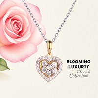 Colliers ras du cou de luxe pour femmes colliers fins avec pendentif en forme de cœur en diamant plaqué or 18 carats