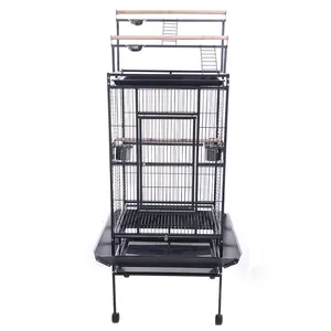 Large black Parrot Cage Bird Parakeet Home stand wholesales metal rion cage galvanized wire bird cage