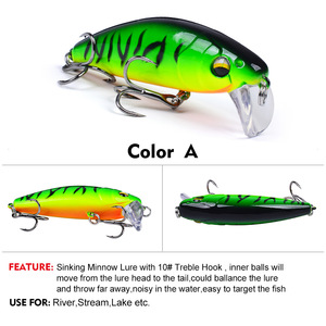 Bán Buôn Chất Lượng Cao Nhựa Cứng Câu Cá Lure Baits Nổi Minnow Nhân Tạo Mồi Đại Dương Thuyền Câu Cá Lure Cho Bass Câu Cá - Product Image 6