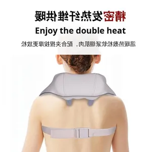 Nouveau châle de massage électrique pour les trapèzes et les vertèbres cervicales, avec fonction de serrage, pétrissage, vibration, rechargeable et compresse chaude, masseur de cou - Product Image 3