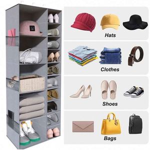<b>Shelf</b> Polyester Ramie Space Saving Easy Use Drawers Collapsible <b>Shelves</b> Hanging Closet Organizer - Product Image 3