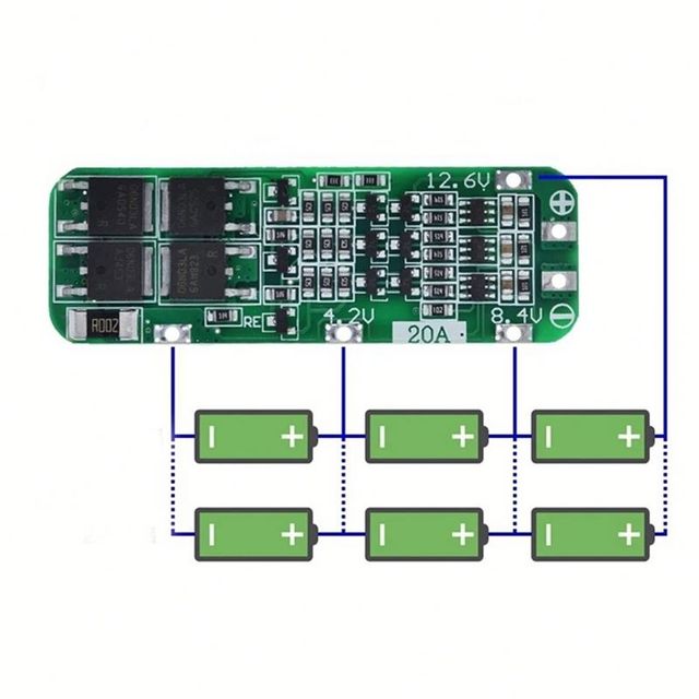 High quality bms 3S 5A 10A 15A 20A 12.6V BMS Module Li-ion Lithium Battery 18650 Charger PCB Protection Board
