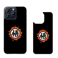 Vente en gros de peaux arrière de téléphone résistantes à l'huile durables personnalisées 3M vinyle autocollants de personnage d'anime de dessin animé mignon pour iPhone