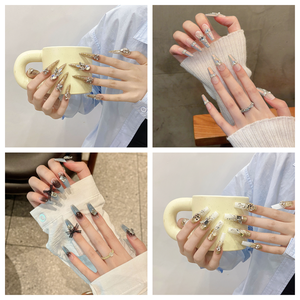 Lujo Ángel Cruz diseño prensa en las <span class=keywords><strong>uñas</strong></span> largo 3D hecho a mano alta calidad acrílico prensa en las <span class=keywords><strong>uñas</strong></span> al por mayor <span class=keywords><strong>uñas</strong></span> postizas reutilizables - Product Image 1