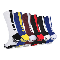 Chaussettes de basket-ball pour hommes, design personnalisé sublimé, jacquard et tricot absorbant la transpiration