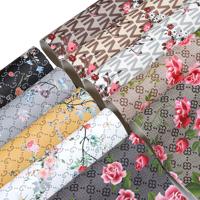 Feuilles de paillettes mélangées en tissu gaufré à texture tressée léopard pour meubles et fins décoratives