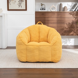 Fauteuils poufs confortables en velours côtelé <span class=keywords><strong>de</strong></span> qualité supérieure au design moderne <span class=keywords><strong>pour</strong></span> adultes et adolescents, avec accoudoirs, <span class=keywords><strong>pour</strong></span> le salon - Product Image 2