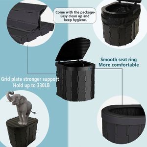 Inodoro Plegable Portátil para Exteriores, Impermeable, de ABS, 20L, para Todas las Estaciones, con Logotipo Personalizado - Product Image 3