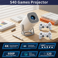 Projecteur de divertissement Android 14 avec résolution native 720P, fonction de décodage 4K, écran LED et Bluetooth 5.0