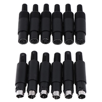 Mini-DIN-Steckdose PS/2-Stecker 4/6/8 PIN-Gehäuse Kabel halterung Stecker Buchse
