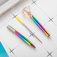 Nouveau stylo à bille rotatif multicolore créatif en forme de diamant, cadeau pour étudiant, papeterie de bureau en métal HH-001
