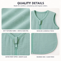 Sac de couchage en bambou avec fermeture éclair bidirectionnelle pour tout-petits, sac de couchage sécurisé pour bébé, couverture portable personnalisée TOG pour nouveau-né