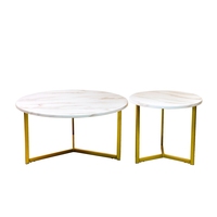 Ensemble de tables basses modernes de luxe en placage de noyer, revêtement en papier, rond, en MDF noir, meubles de salon, table basse pour le thé
