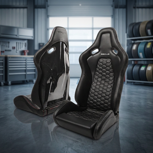 Asiento Deportivo Completo para Carreras SSCUS ACE-PU |   Material de FRP y Cuero PU |   Soporte Universal Ergonómico para Dispositivos Electrónicos |   Fábrica de Malasia - Product Image 1