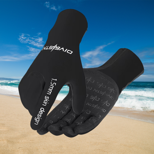 Gants de plongée DIVESTAR OEM&ODM en néoprène 1,5 mm, doux, épais, super élastiques, imperméables, écologiques et respirants, équipement de plongée pour - Product Image 2