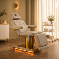 Lit de traitement électrique à 4 moteurs, inclinaison réglable de 0 à 180°, hauteur ajustable, lit de salon de beauté, lit de spa, lit facial, microblading, tatouage, dentaire