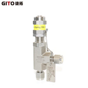 Válvula de Alivio de Presión Manual 316 con Férula, Descarga Proporcional para Control de Seguridad en Agua, Aceite y Gases Ácidos - Product Image 1