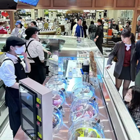Machine à glace dure commerciale haut de gamme Miles, système de congélation rapide et de dégivrage, 6 saveurs, machine à glace aux fruits, qualité fiable