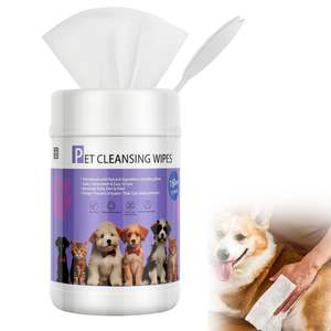 Lingettes pour animaux de compagnie OEM, 160 unités, hypoallergéniques, pour nettoyer les poils, les pattes, les <span class=keywords><strong>oreilles</strong></span>, les yeux et la <span class=keywords><strong>bouche</strong></span> des chiens - Product Image 1