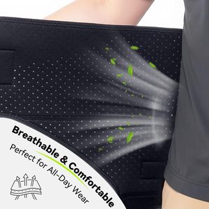 Manga de compresión ajustable con logo personalizado para isquiotibiales, muslos y ingle, para soporte de cadera, lesiones al <span class=keywords><strong>muslo</strong></span> y desgarros de músculos inguinales - Product Image 3