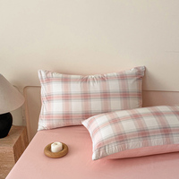100% coton Style minimaliste ensemble de linge de lit moderne imprimé housse de couette fil teint linge de lit