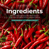 Compléments énergétiques pour booster l'énergie et la vitalité, favoriser le métabolisme, soutenir la santé cardiaque, gouttes de piment de Cayenne