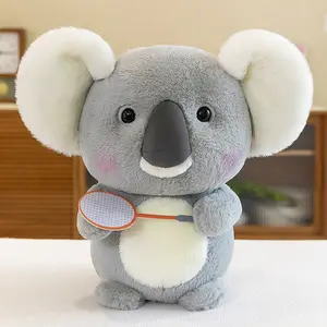 YWMX mainan Koala, 25CM Floppy berdiri lucu Koala kecil dengan boneka sepak bola mainan mewah butik hadiah boneka bantal