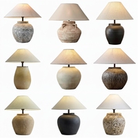 Lampe de table en céramique de style Wabi-sabi, veilleuse, nouvelle décoration de style chinois, éclairage d'inspiration japonaise pour salons